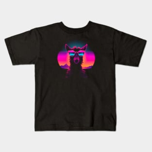 Synthwave Goat #1 Kids T-Shirt